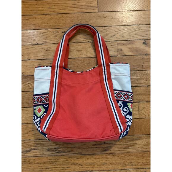 VERA BRADLEY Small Canvas Color Block Tote in Sun Valley Orange - Picture 1 of 7